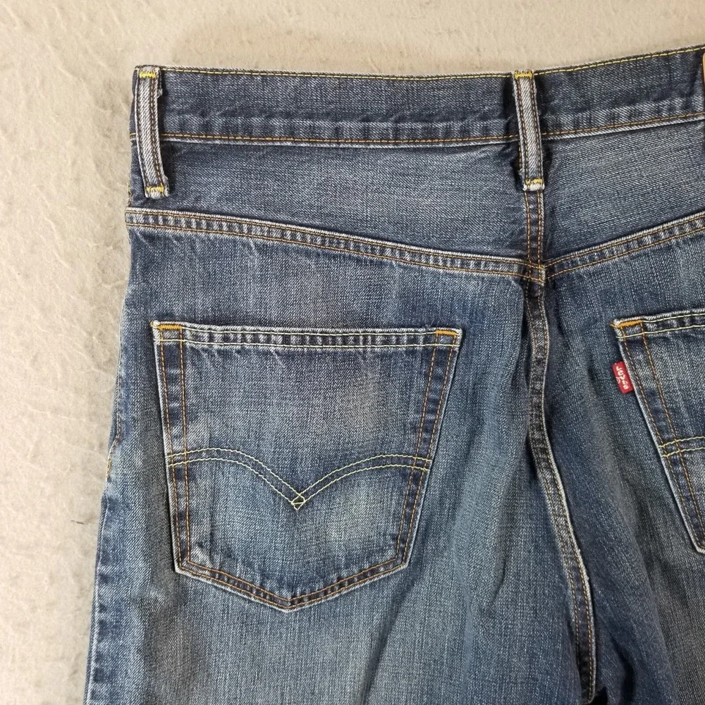 Levi's 569 shorts men's 33x12 relaxed fit blue denim‎ retro